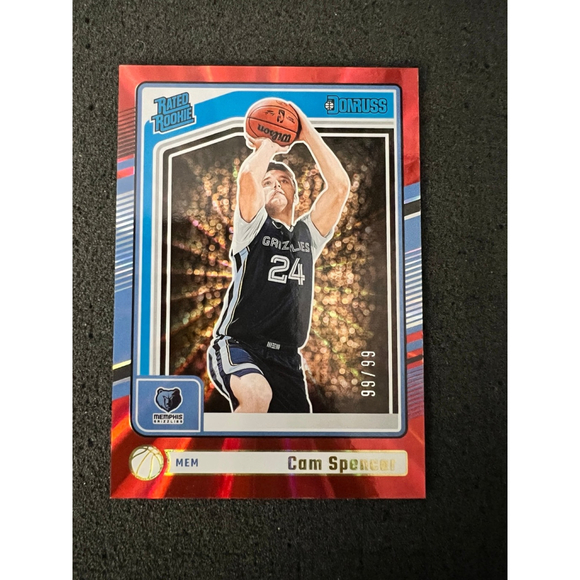 Cam Spencer - 2024-25 Donruss - Holo Red Laser #99/99 *Bookend* - Picture 1 of 2